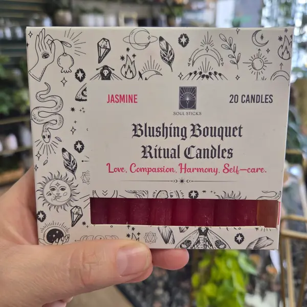 BLUSHING BOUQUET JASMINE SCENTED RITUAL CANDLES (PK OF 20)