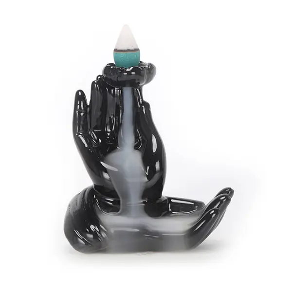 Ceramic Backflow Burner: Meditation Hands